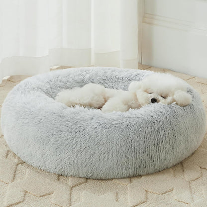 Small round Calming Dog Bed Cat Bed for Comfy Sleep